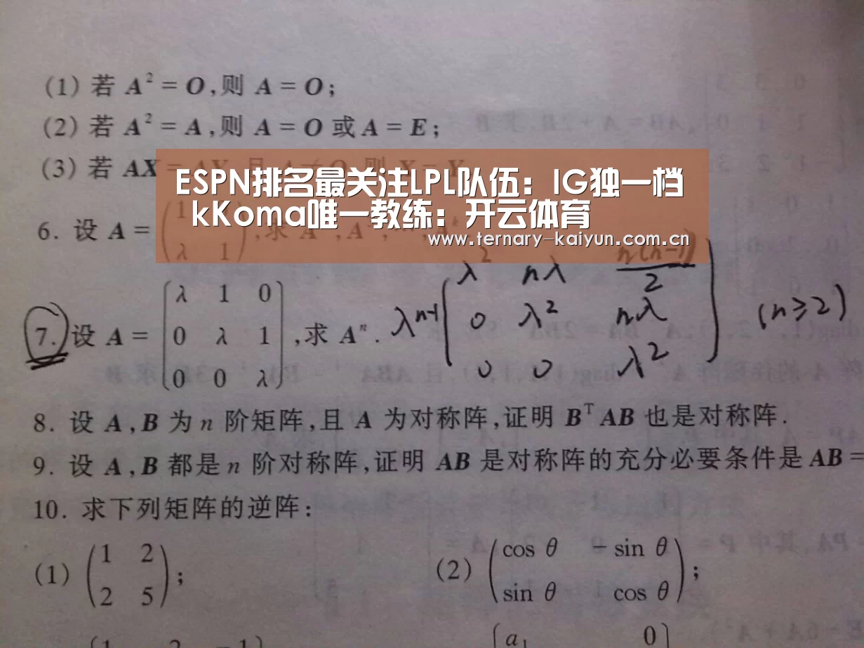 ESPN排名最关注LPL队伍:IG独一档 kKoma唯一教练:开云体育(图3) 开云体育